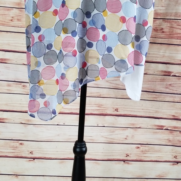 NWT Anne Klein polka dot layered Asymmetrical hem - Picture 5 of 8